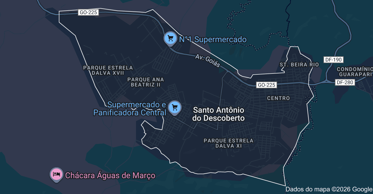 Mapa Santo Antônio do Descoberto